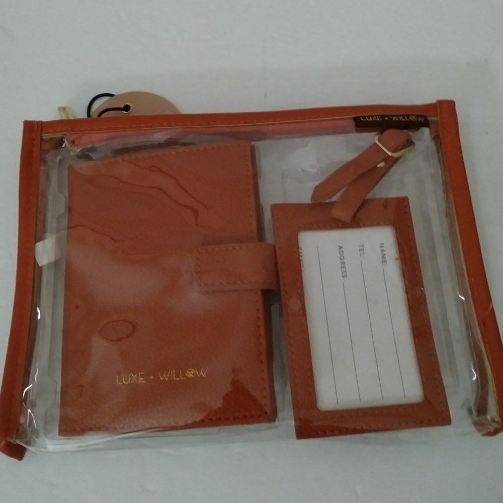 Passport Case and Luggage Tag travel Gift Set by Luxe + Willow